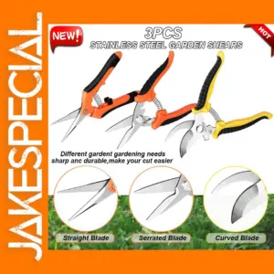 3pcs Stainless Steel Garden Pruning Shears