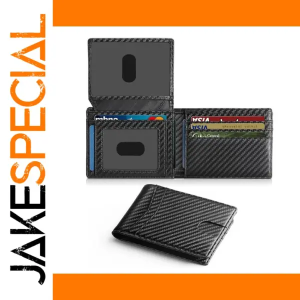 Men's Ultra Thin RFID Leather Wallet with ID Window