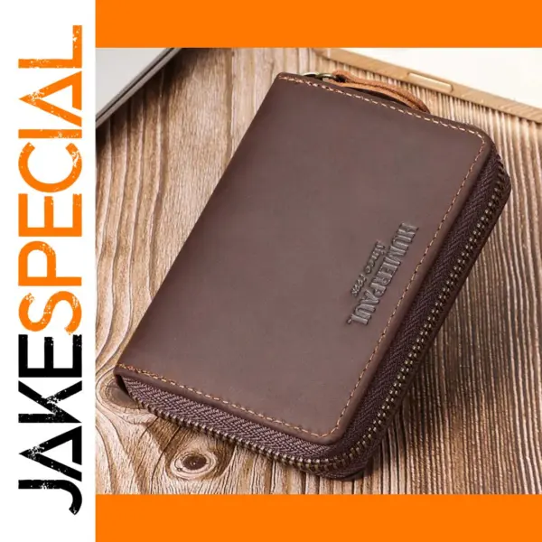 Genuine Leather RFID Business Card Holder
