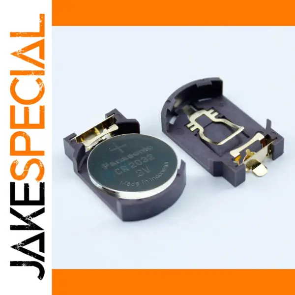 Gold Plated CR2032 CR2025 Battery Holder BS-8