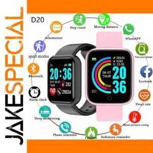 OZKVVM D20 Y68 Fitness Smartwatch with Heart Rate