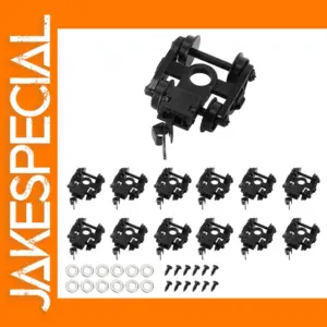 12pcs N Scale 1:160 Truck Bogies and Wheels