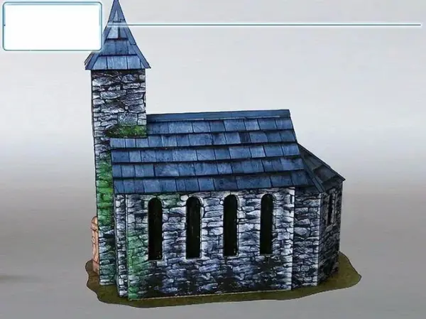 European Architecture Windmill Paper Model Kit - Image 2