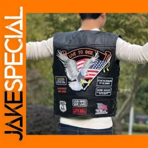 Punk Style Men’s Leather Motorcycle Vest