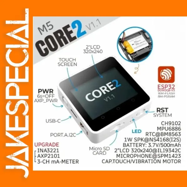 M5Stack Core2 V1.1 ESP32 Development Kit