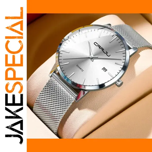 Stainless Steel 40mm Men's Ultra Slim Watch
