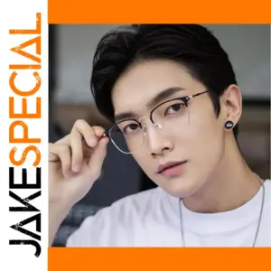 Unisex Square Metal Frame Glasses