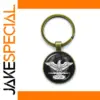 Retro SPQR Roman Legion Glass Pendant Keychain