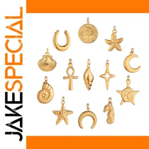 3PCS Stainless Steel Rhinestone Charms