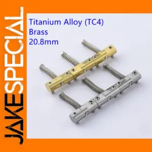 Titanium Brass Guitar Bridge Saddle Set