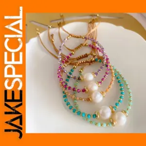 Crystal Charm Beaded Bracelet for Women