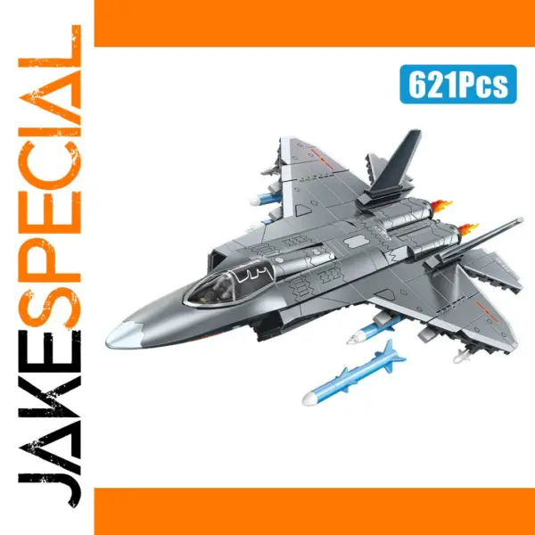 621Pcs J35 Military Aircraft Building Blocks