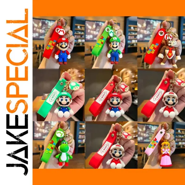 Super Mario Bros Keychain Anime Figure