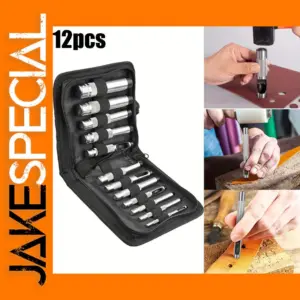 12pcs Steel Hollow Leather Punch Set 3-16mm