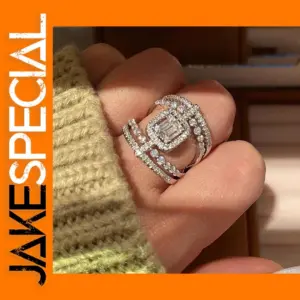 Stylish Silver CZ Cocktail Ring for Women