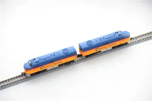 N Scale 1/160 Diecast Blue and Yellow Train Model - Image 6