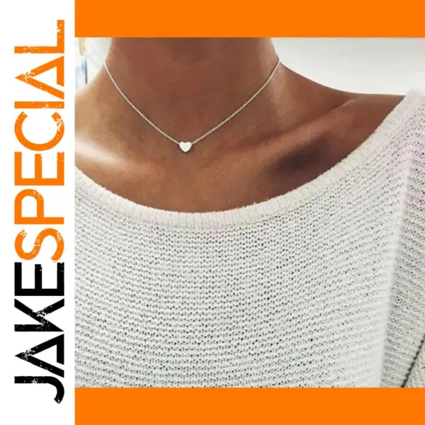 Tiny Heart Choker Necklace in Zinc Alloy