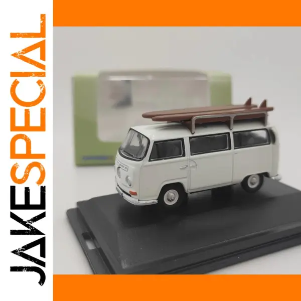 Diecast White VW Bus 1:76 Scale Collectible Model
