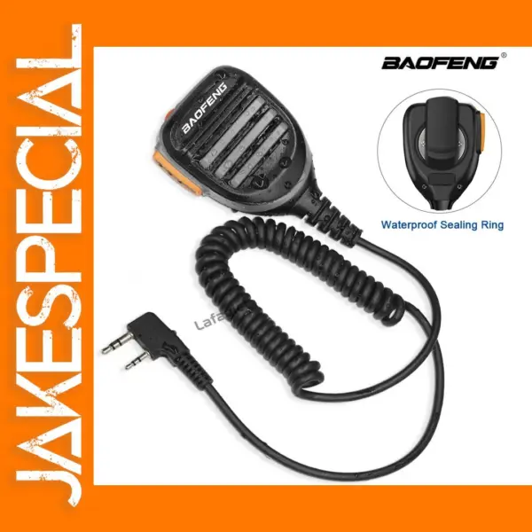 Baofeng Waterproof Speaker Mic for Walkie Talkies