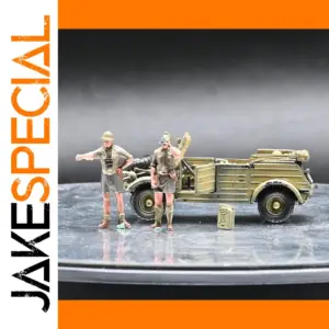 JERREN PVC Off-road Truck with Dolls 1:72