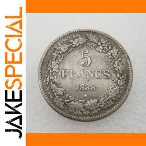 1838 Belgium Silver Coin Replica Ornament
