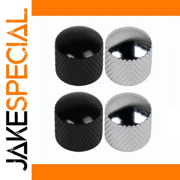 4pcs Metal Dome Top Guitar Bass Knobs