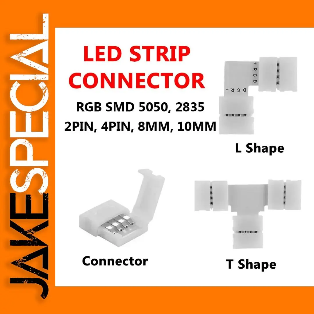 5-Pack LED Strip Connectors for 3528-5050 Strips 1 5-Pack LED Strip Connectors for 3528-5050 Strips