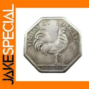Silver Octagonal Liberty Coin Replica 34mm