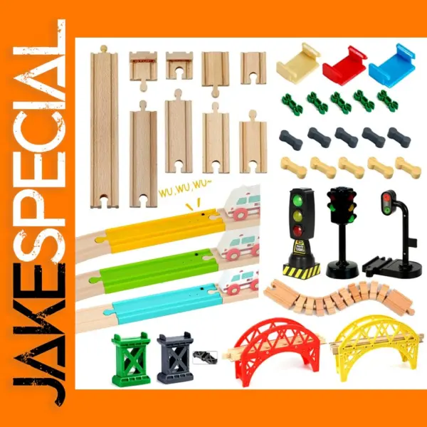 Wooden Train Track Accessories for Railway Fun