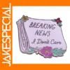 Breaking News Enamel Pin with Flowers
