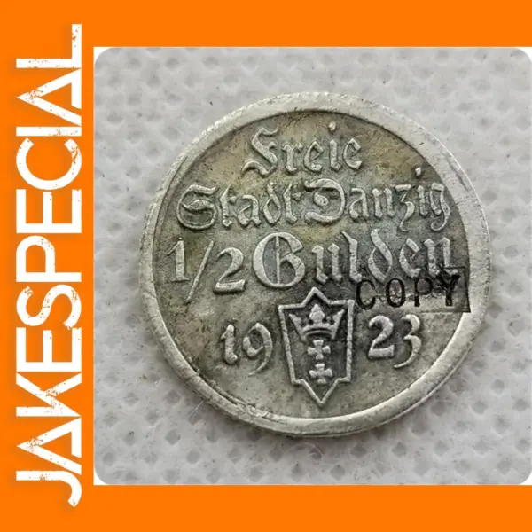 Danzig Free City 1/2 Gulden Replica Coin