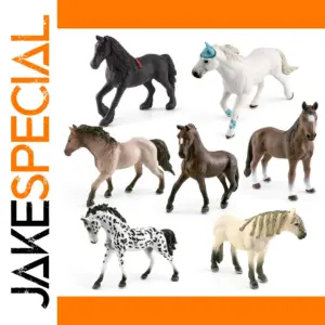 Mini Horse Figures PVC Animal Models Set