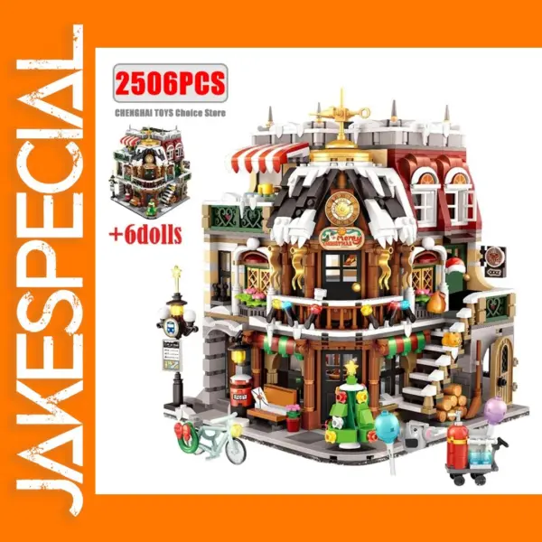 2506Pcs Mini Building Blocks Christmas Cafe Set