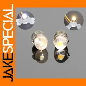 10 Warm White E5 LED Bulbs with Stands