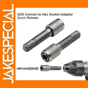 SDS Plus to 1/4 Hex Shank Adapter Converter
