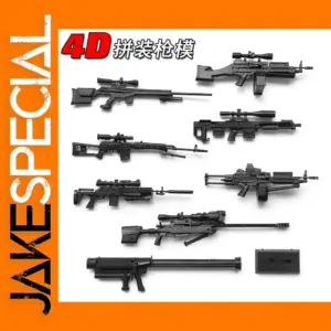 1/6 Scale Assemble Plastic Sniper Rifle Set