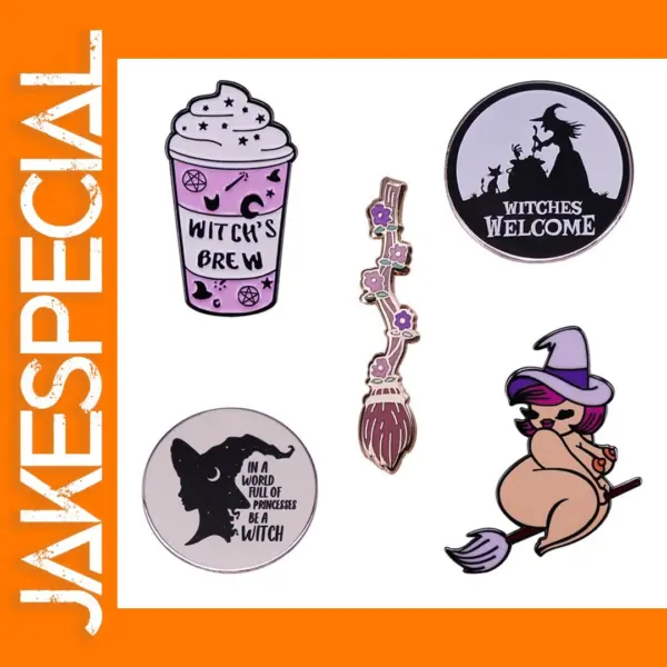 Witch Brooch Magic Broomstick Pin