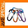3-Pack 60mm D Shape Aluminium Carabiners