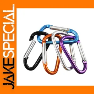 3-Pack 60mm D Shape Aluminium Carabiners