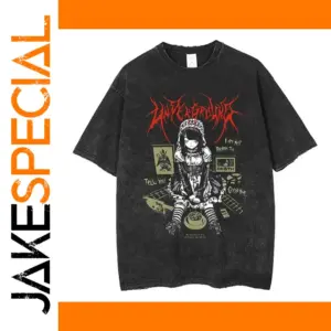 Gothic Printed Oversized T-Shirt for Men