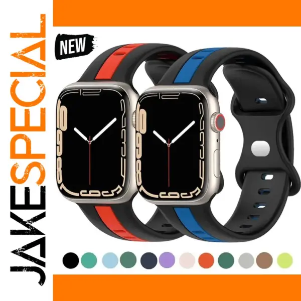 Silicone Sport Loop Strap for Apple Watch Series 10-2