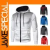 Men's Casual Polka Dot Zipper Hoodie