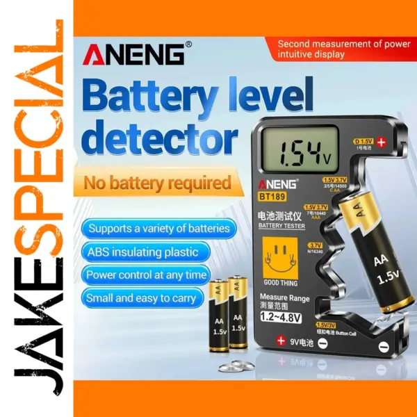 Universal Digital Battery Tester with LCD Display