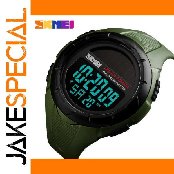 Solar Digital Sports Watch for Men