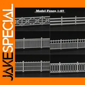 1 Meter White Fence for HO Scale Diorama