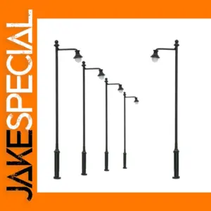 Evemodel 5pcs HO Scale Lamp Post Lights