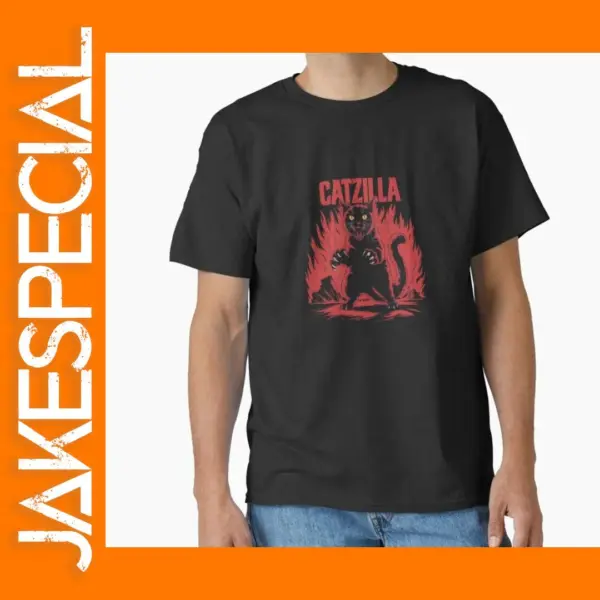 Vintage Sunset Cat Lover T-Shirt for Men