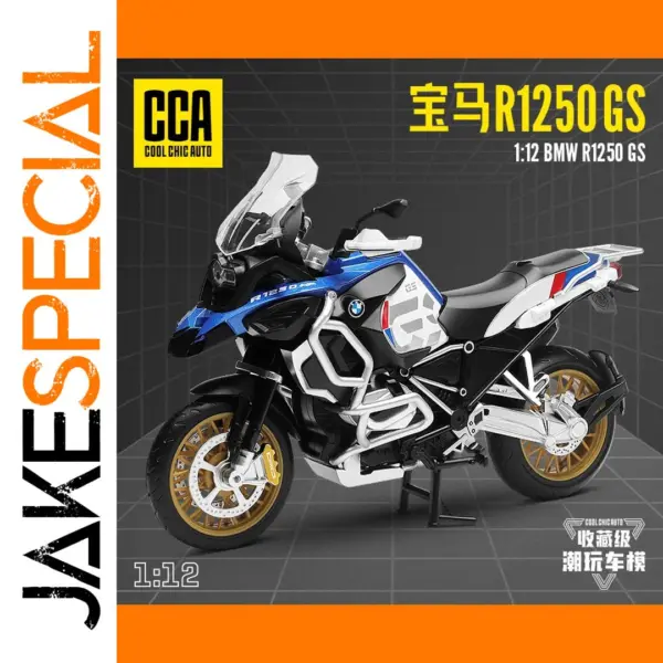 1:12 BMW R1250 GS Diecast Motorcycle Model