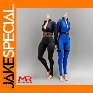 1/6 Female Zipper Bodysuit for Action Figures
