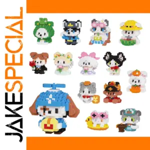 Cute Cartoon Cat and Dog Micro Building Blocks